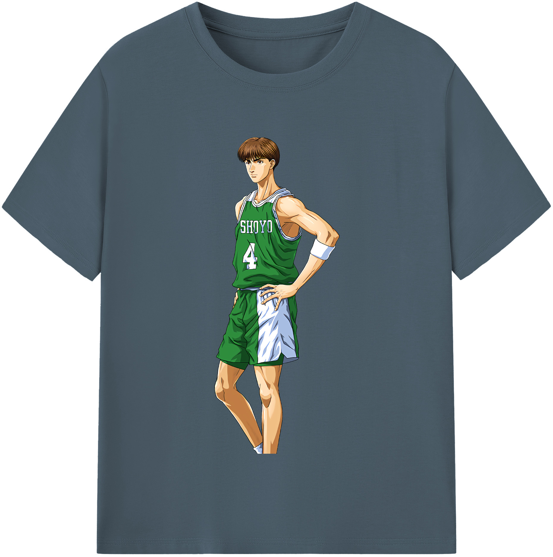 SLAM DUNK／スラムダンク 綿100％半袖Tシャツ（フロントプリント）